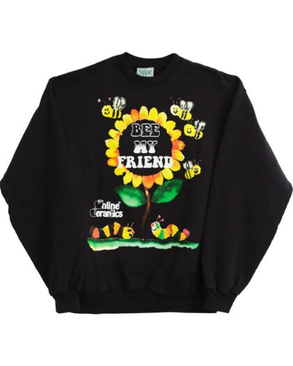 Online Ceramics Bee My Friend Off Black Heavy Fleece