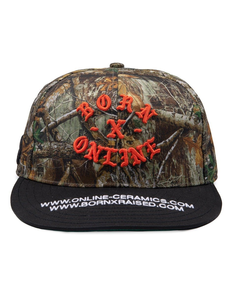Born X Raised + Online Ceramics Fitted Camo Logo Hat
