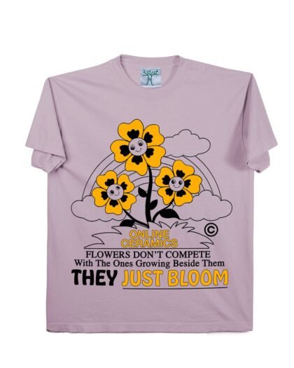 Online Ceramics Just Bloom Purple T-Shirt