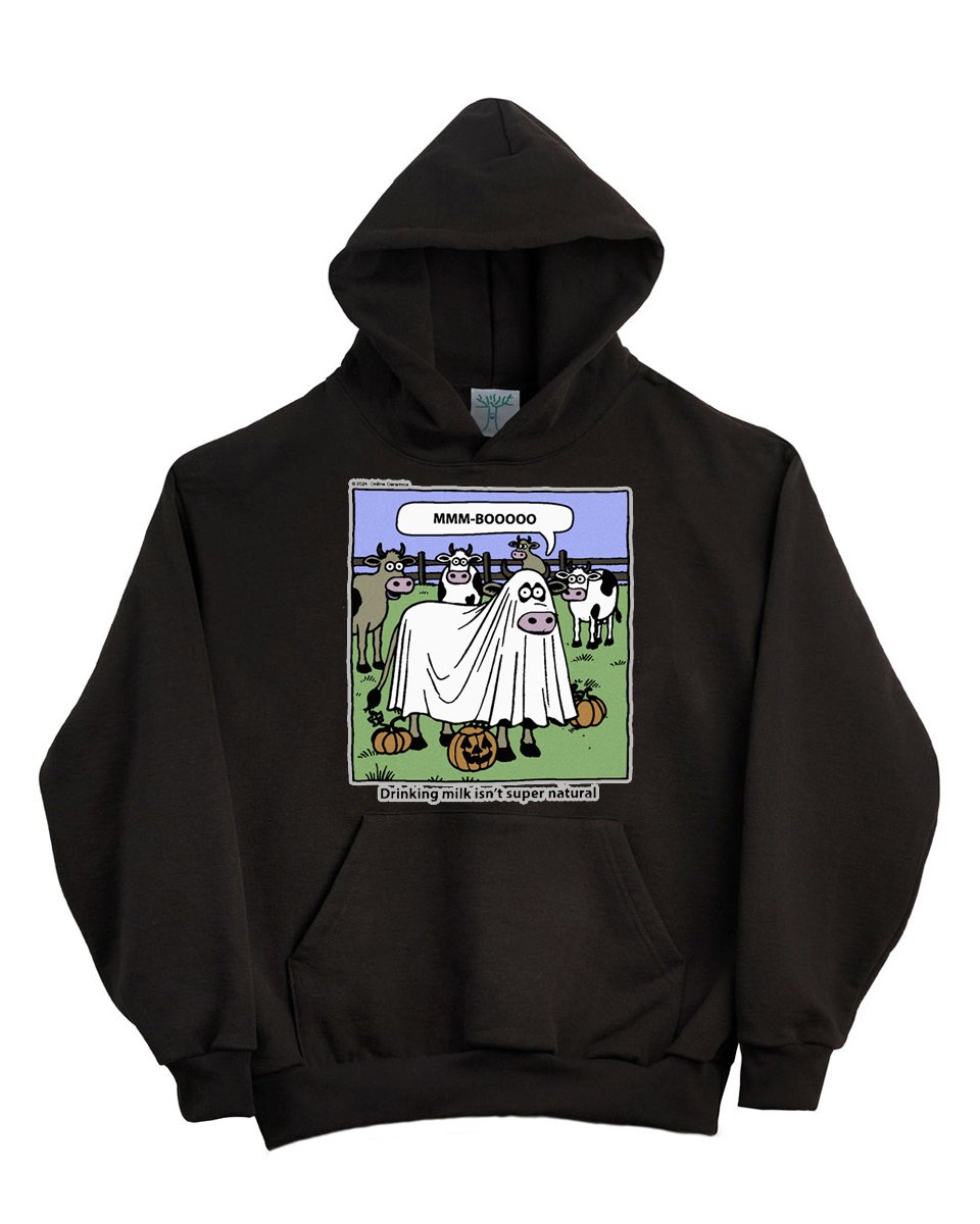 Online Ceramics Drinking Milk Isn't Super Natural Hoodie