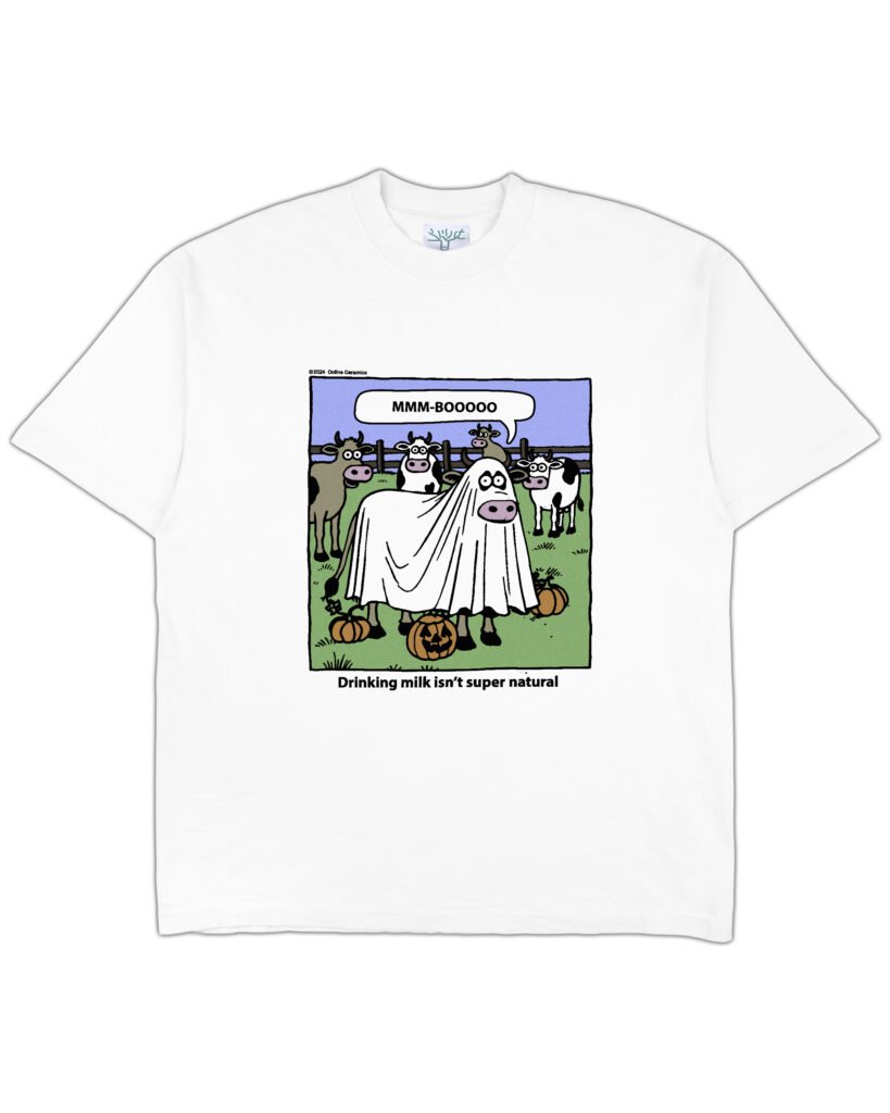 Online Ceramics Drinking Milk Isn't Super Natural Tee