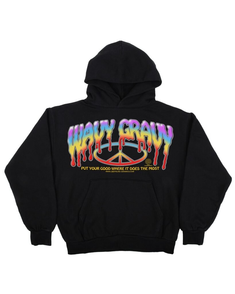 Online Ceramics Wavy Gravy Logo Hoodie